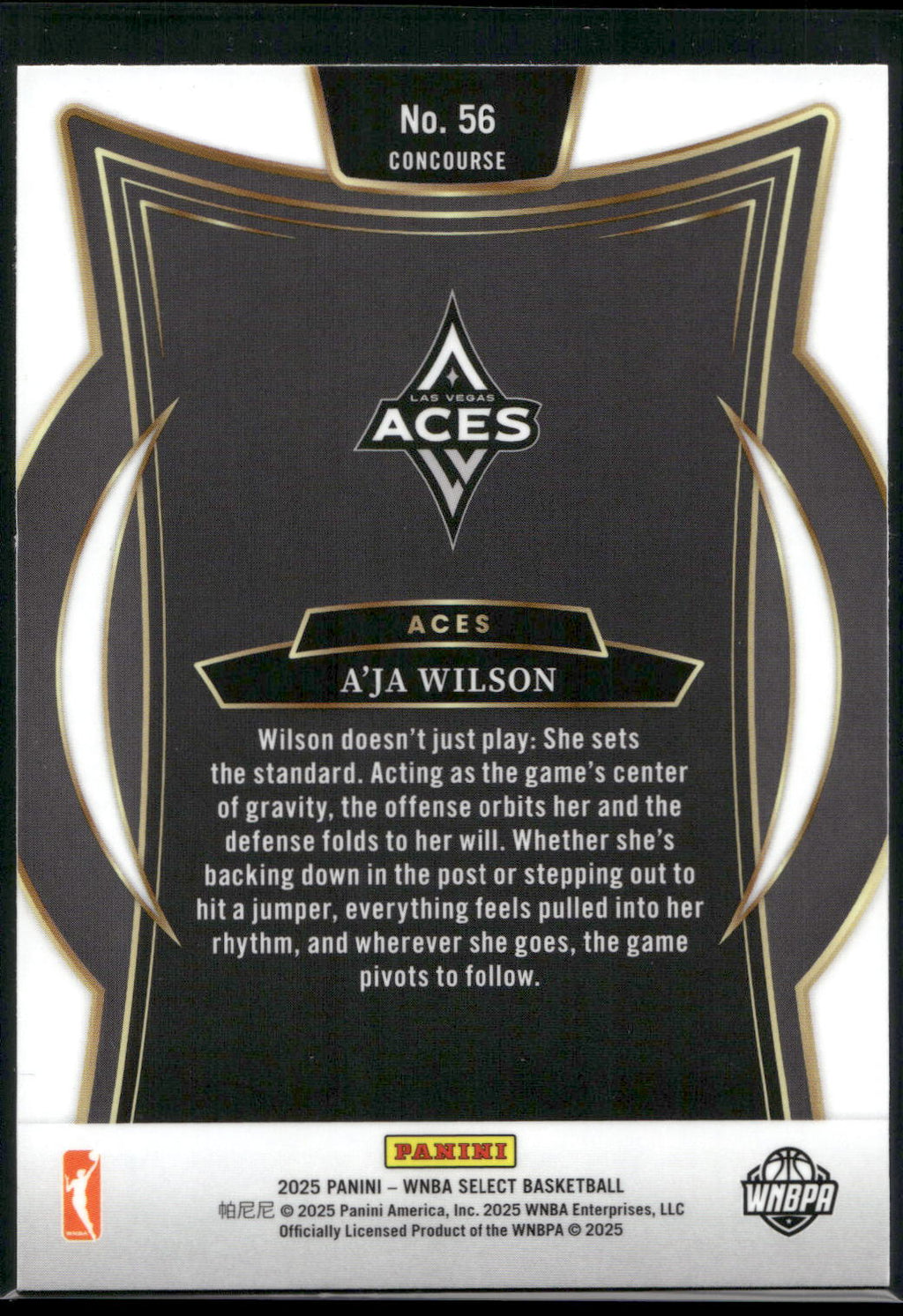 2025 Panini Select WNBA #56 A'ja Wilson