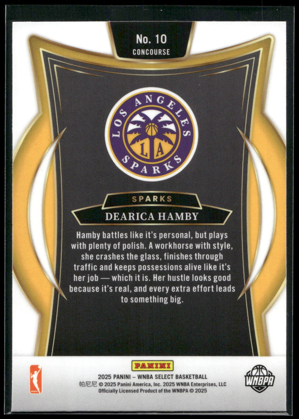2025 Panini Select WNBA #10 Dearica Hamby