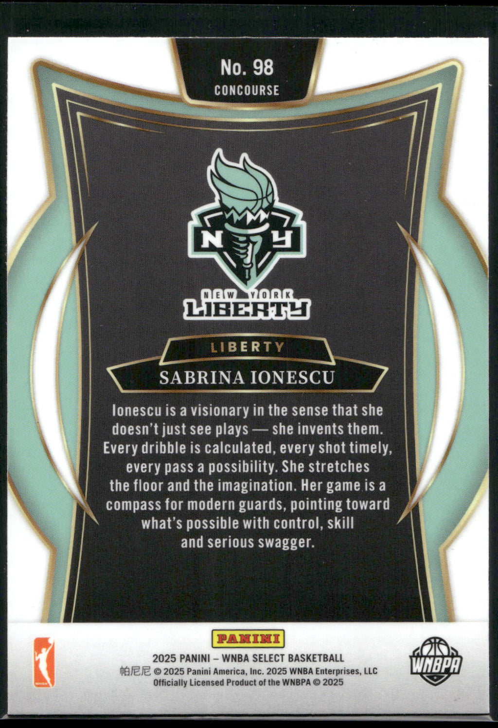 2025 Panini Select WNBA #98 Sabrina Ionescu