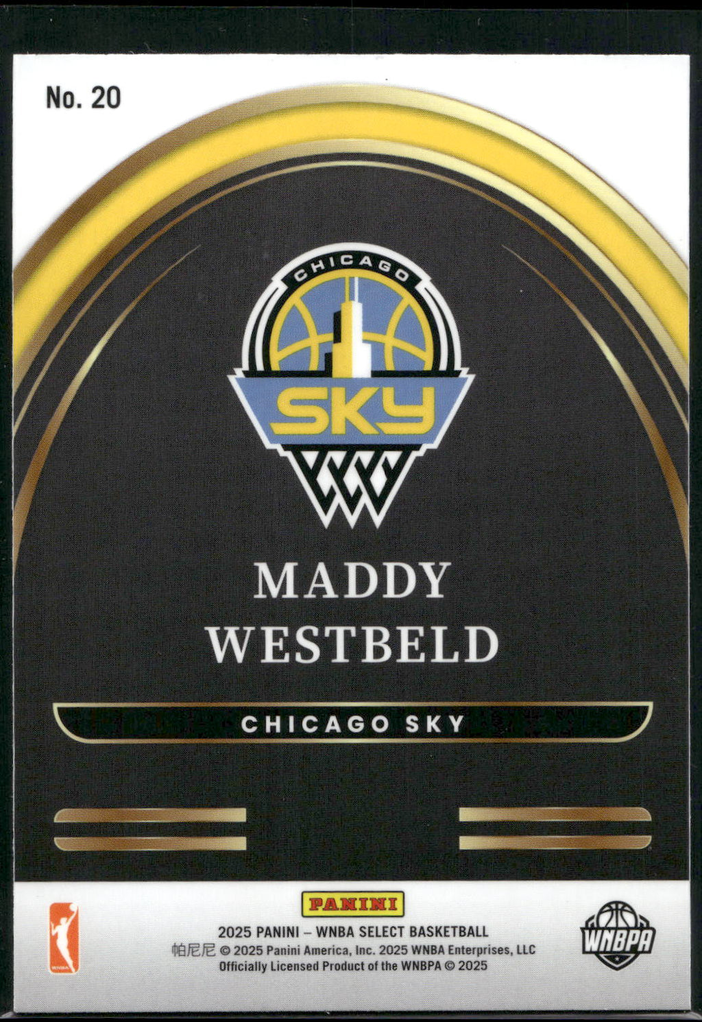 2025 Panini Select WNBA #20 Maddy Westbeld Select Future
