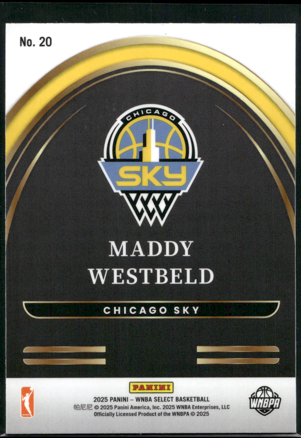 2025 Panini Select WNBA #20 Maddy Westbeld Select Future