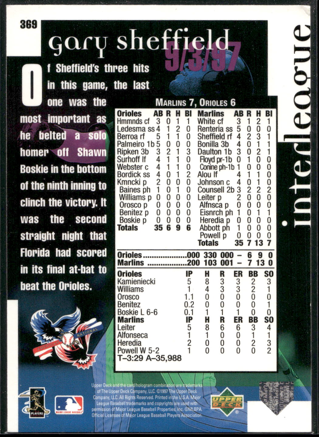 1998 Upper Deck #369 Gary Sheffield