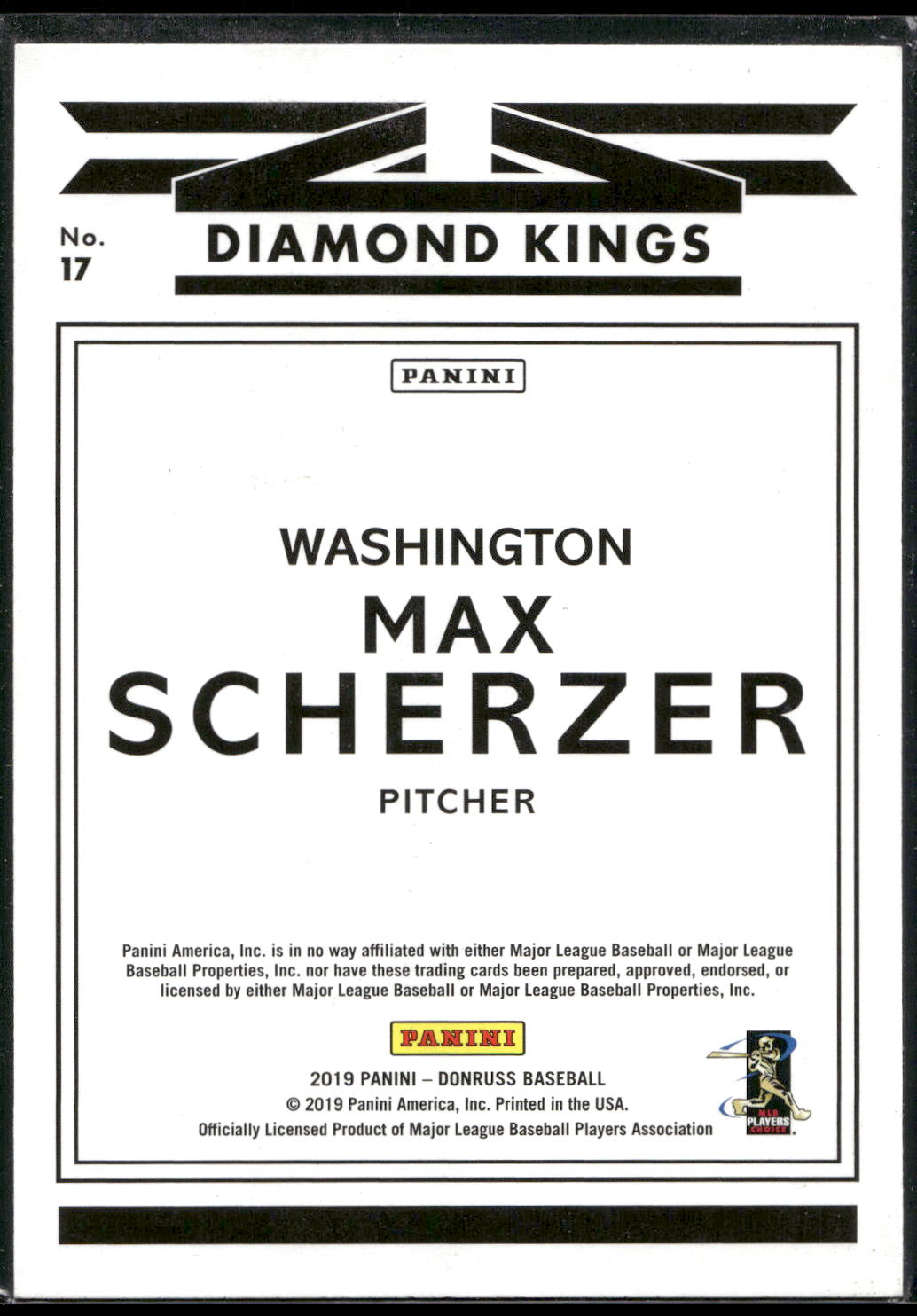 2019 Donruss #17 Max Scherzer