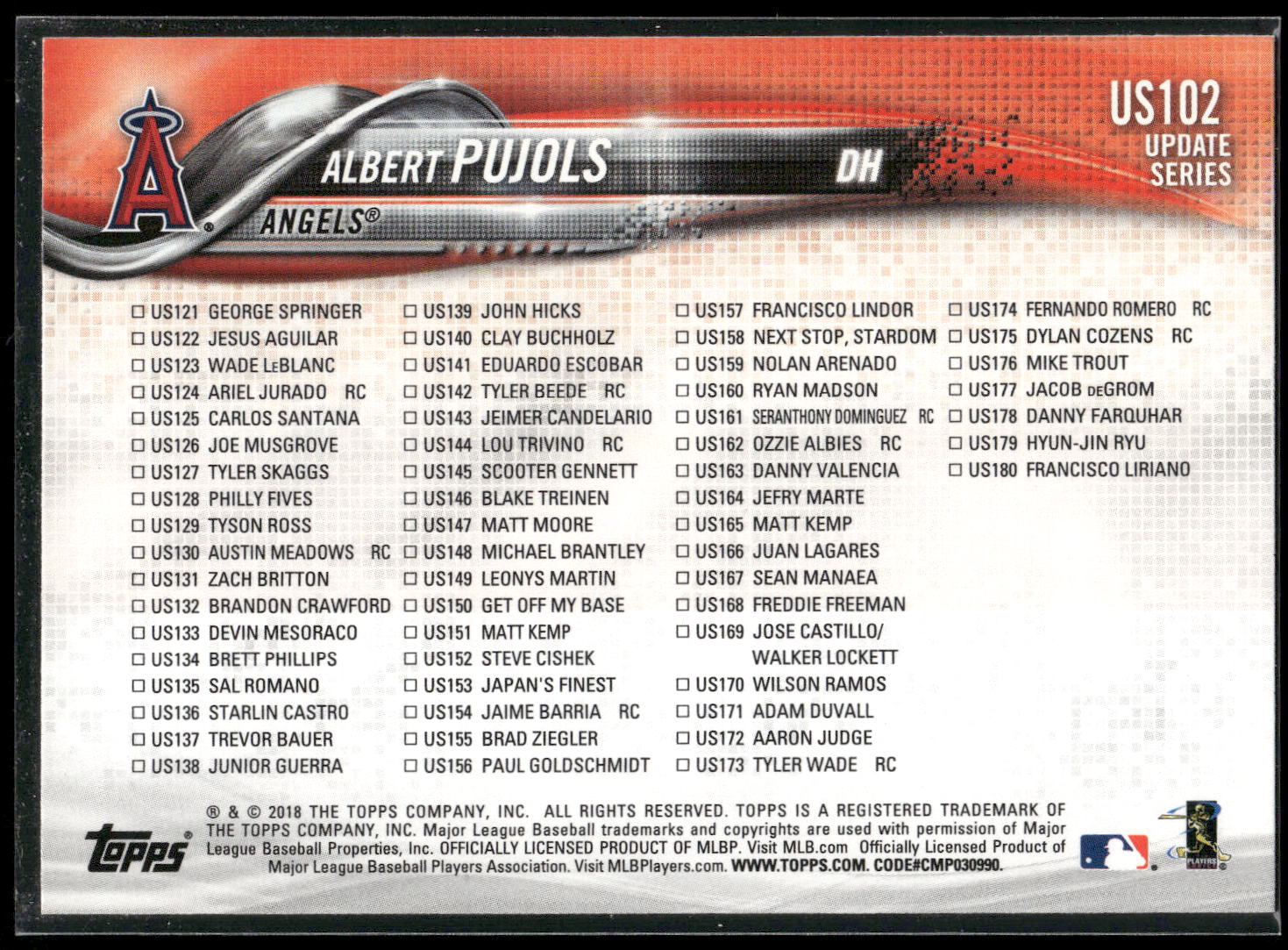 2018 Topps Update #US102 Mr. 3,000