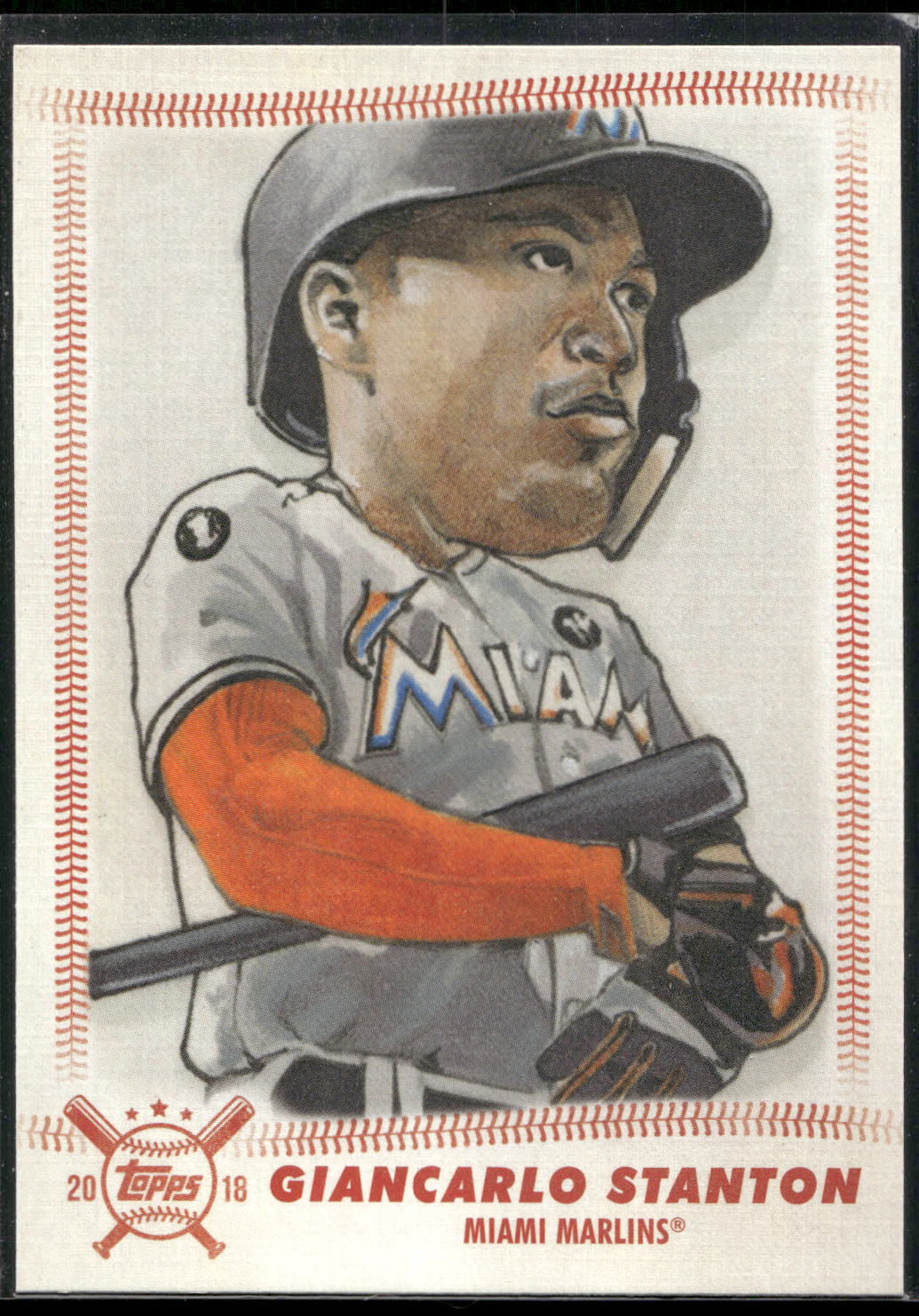 2018 Topps Big League #SCR-GS Giancarlo Stanton Star Caricature Reproductions