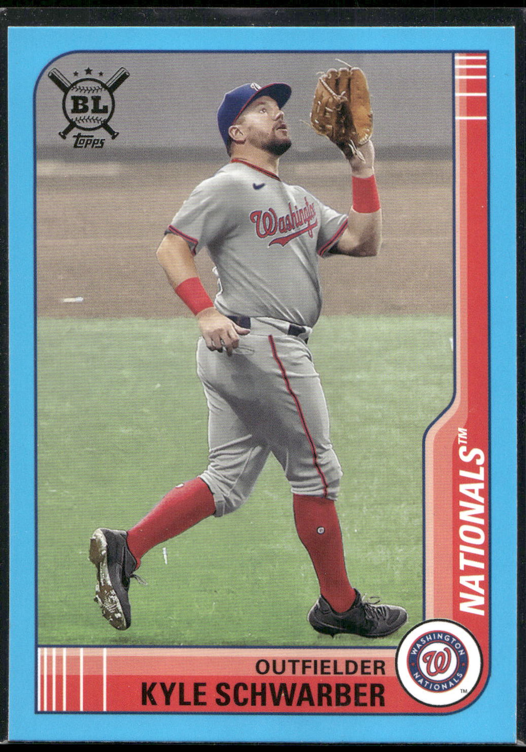 2021 Topps Big League #7 Kyle Schwarber Electric Blue
