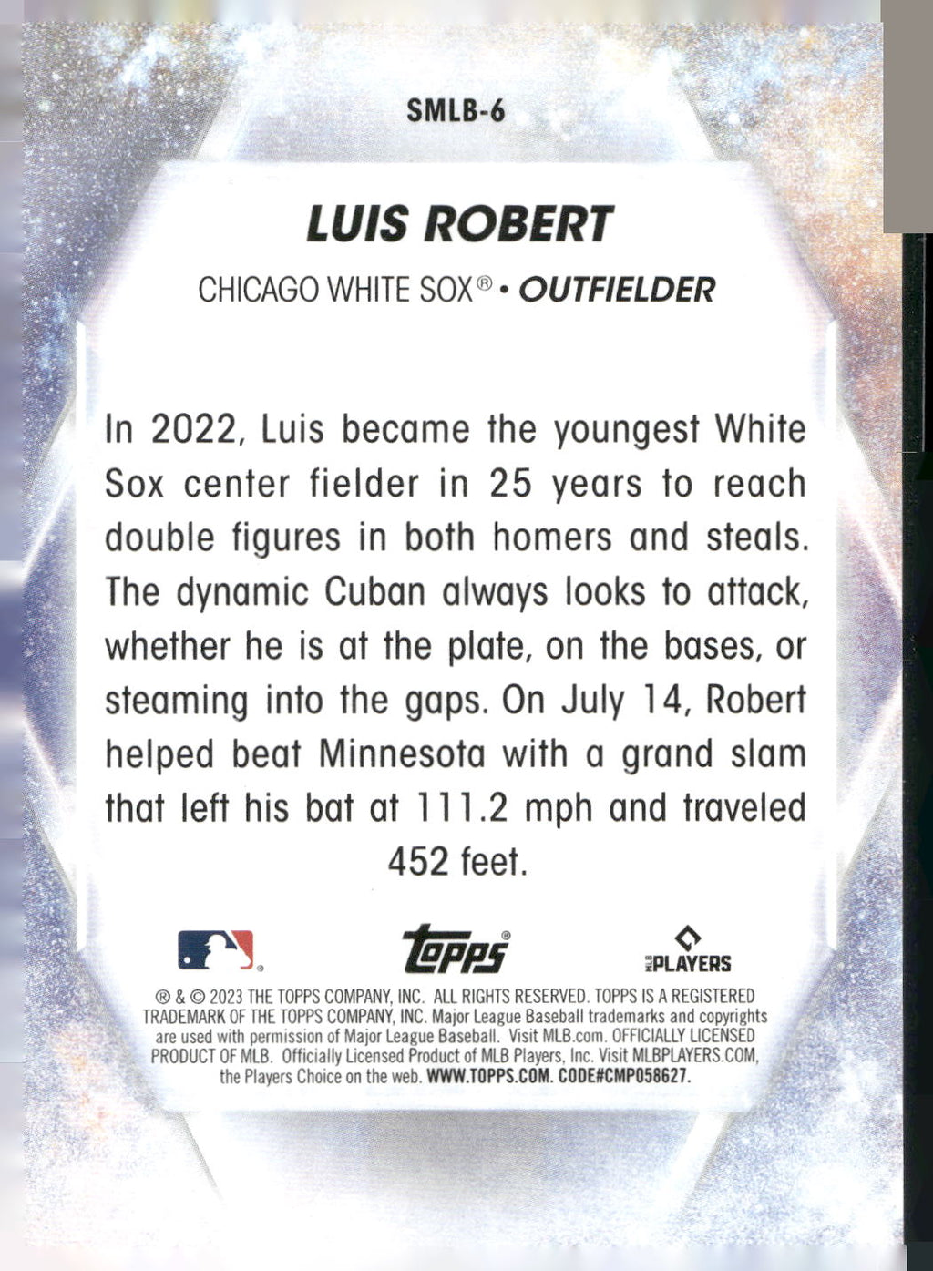 2023 Topps #SMLB-6 Luis Robert Stars of MLB