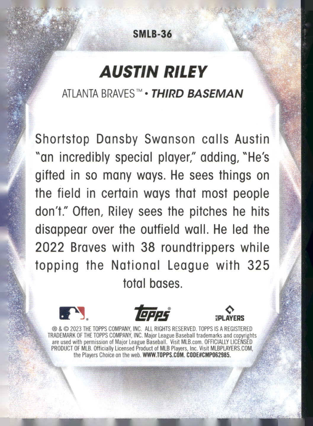 2023 Topps #SMLB-36 Austin Riley Stars of MLB