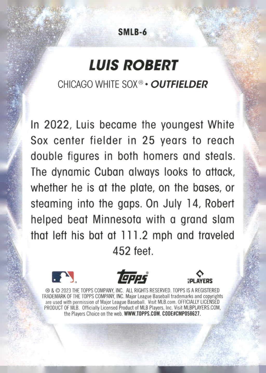 2023 Topps #SMLB-6 Luis Robert Stars of MLB