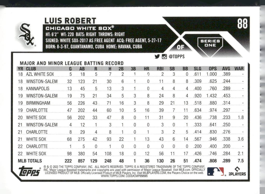 2023 Topps #88 Luis Robert
