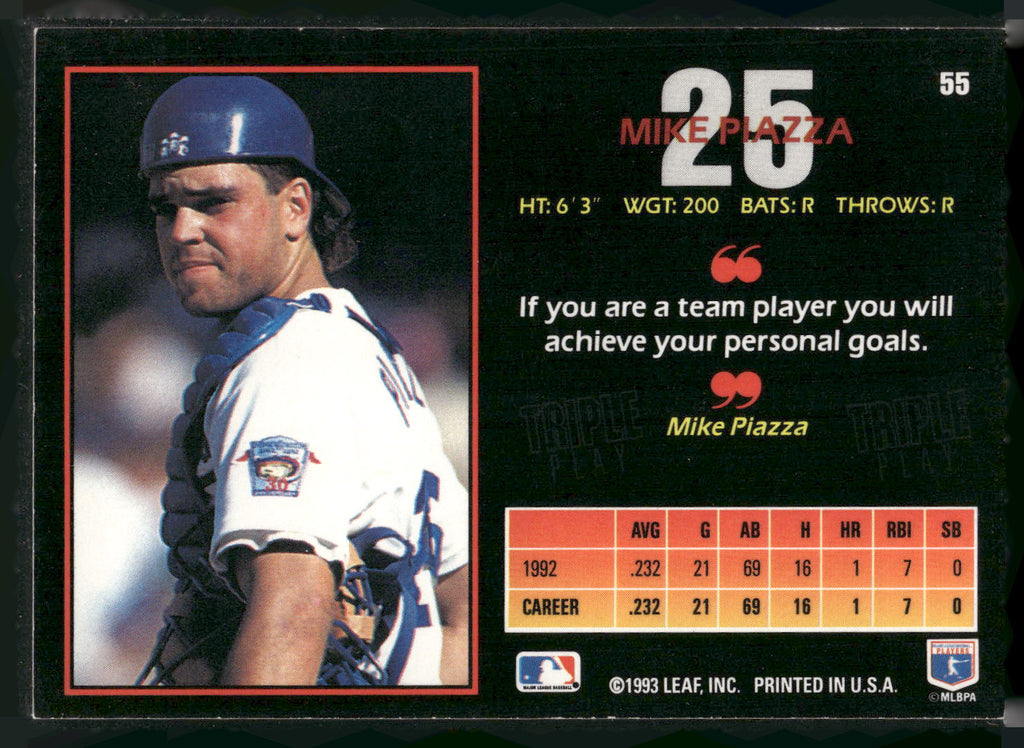 1993 Triple Play #55 Mike Piazza