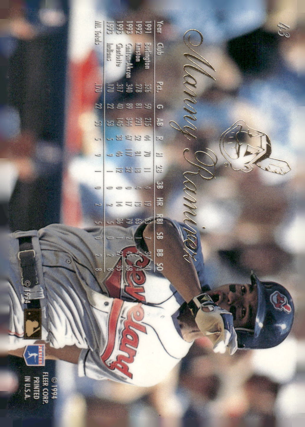 1994 Flair #43 Manny Ramirez