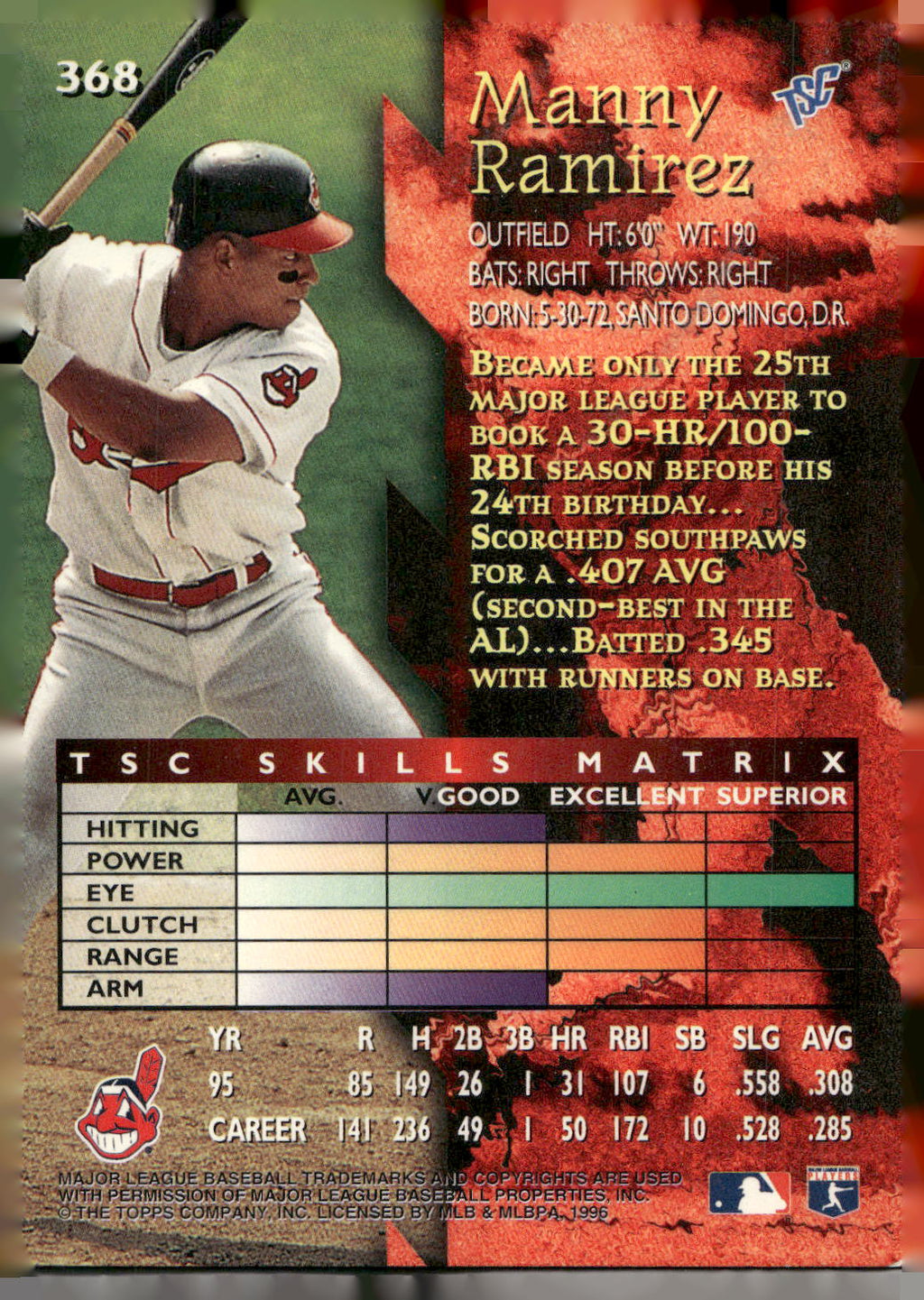 1996 Stadium Club #368 Manny Ramirez