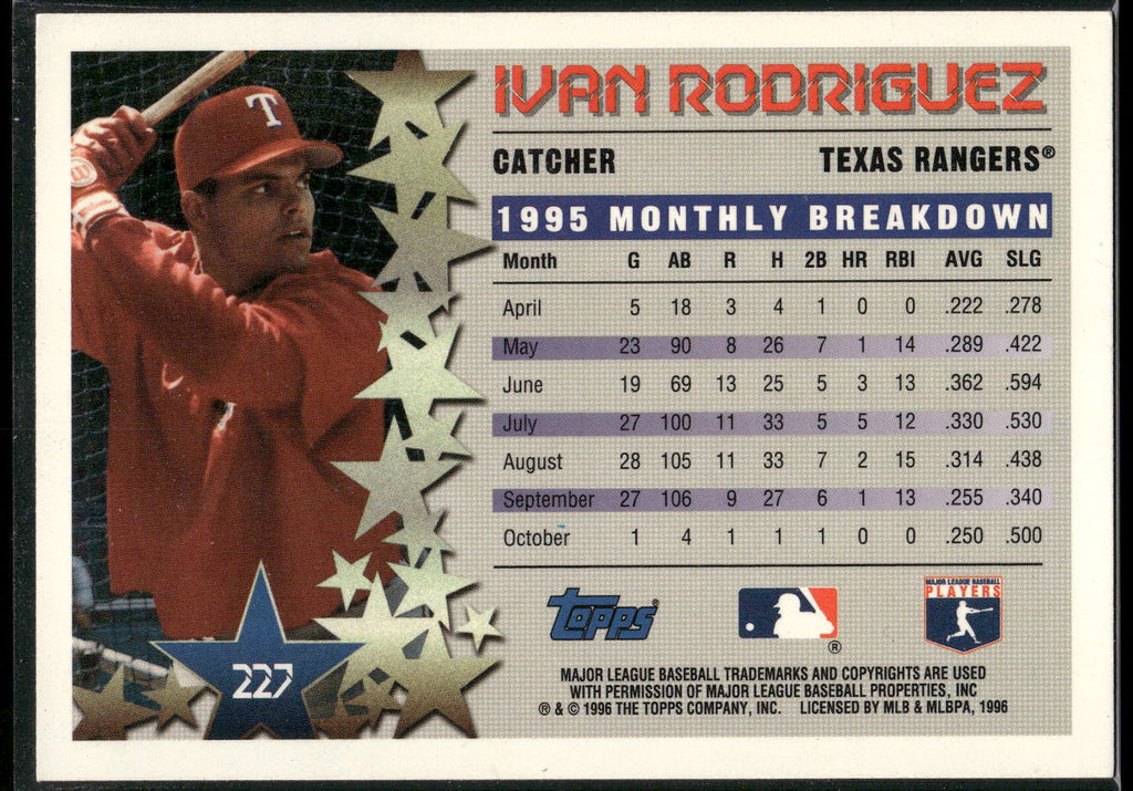 1996 Topps #227 Ivan Rodriguez
