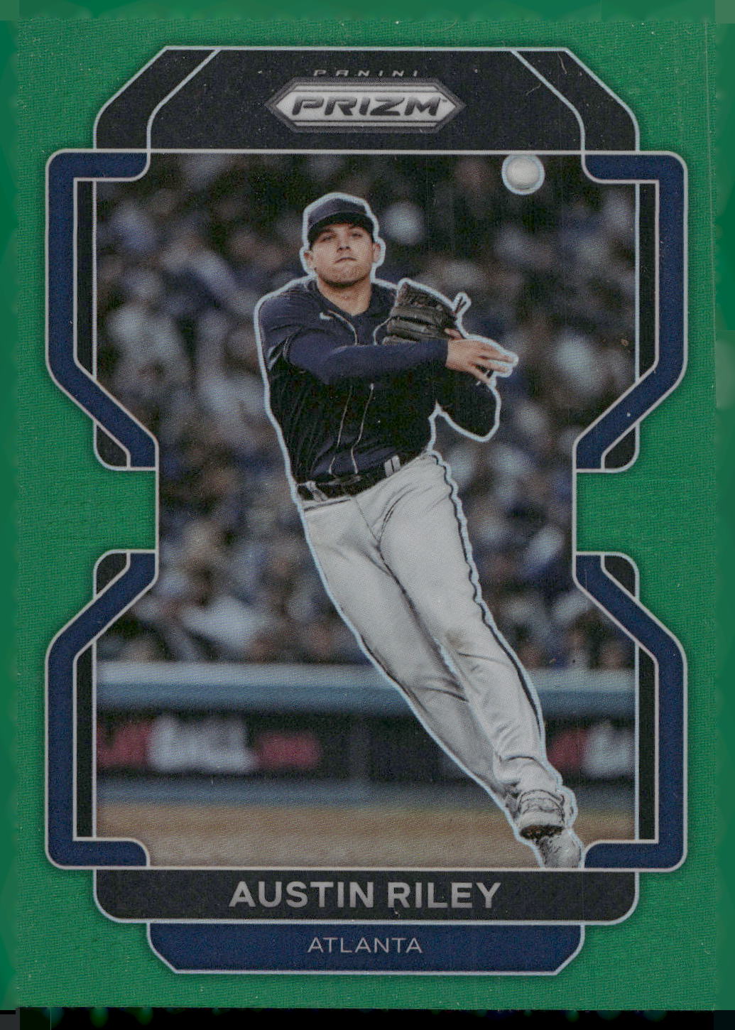 2022 Panini Prizm #73 Austin Riley Green Prizm