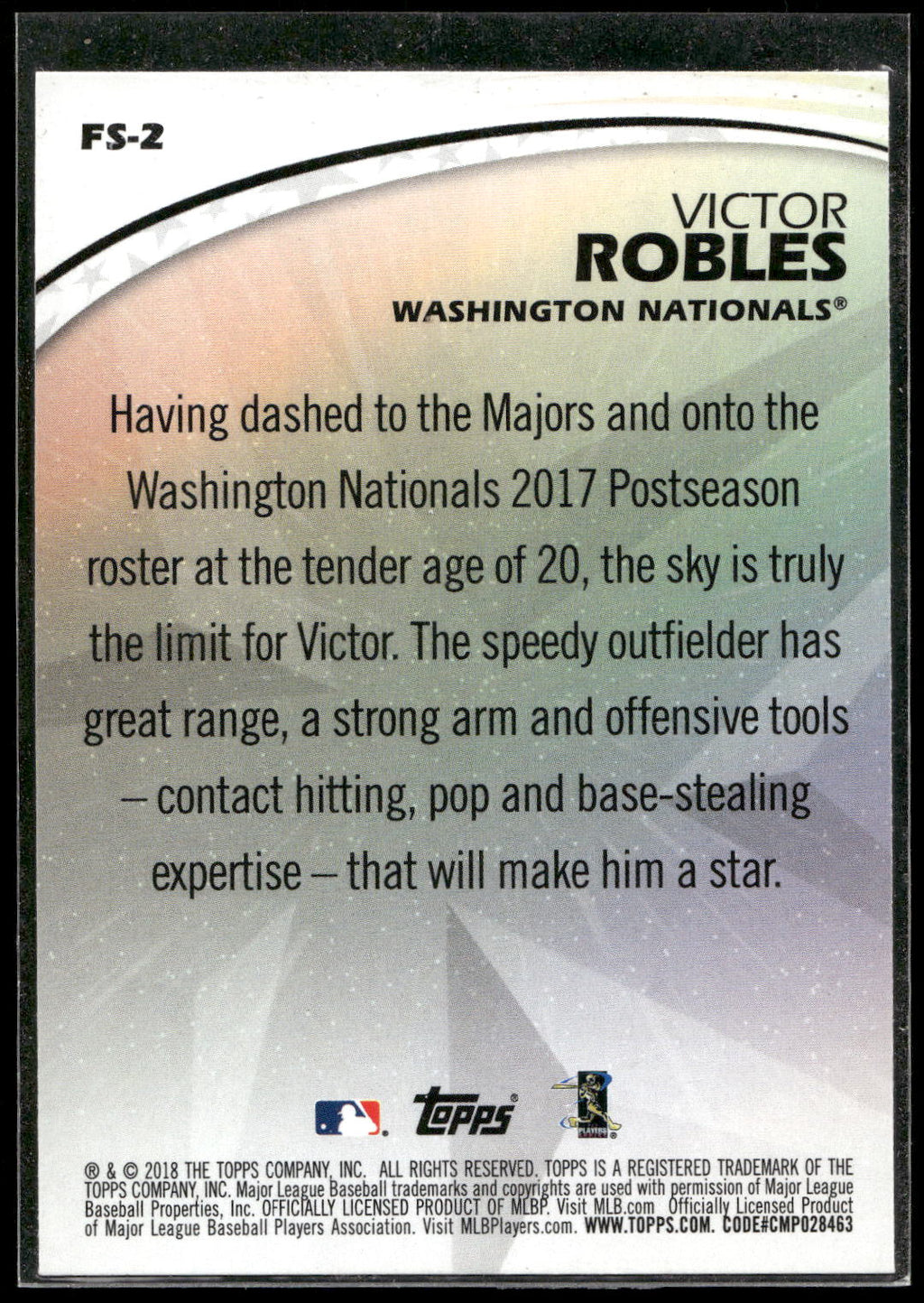 2018 Topps #FS-2 Victor Robles Future Stars