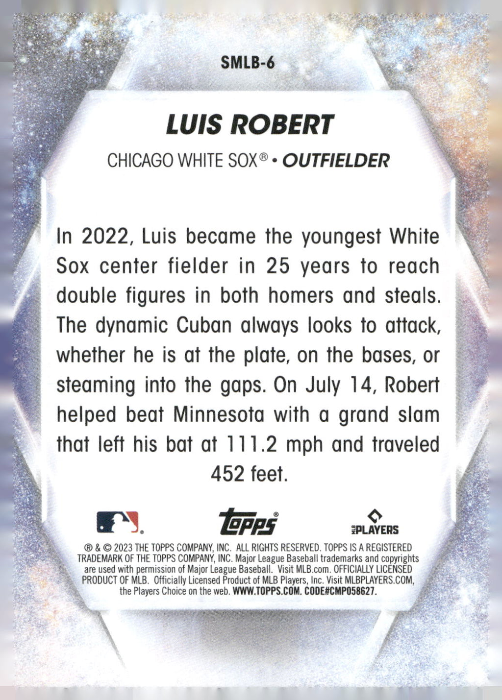 2023 Topps #SMLB-6 Luis Robert Stars of MLB