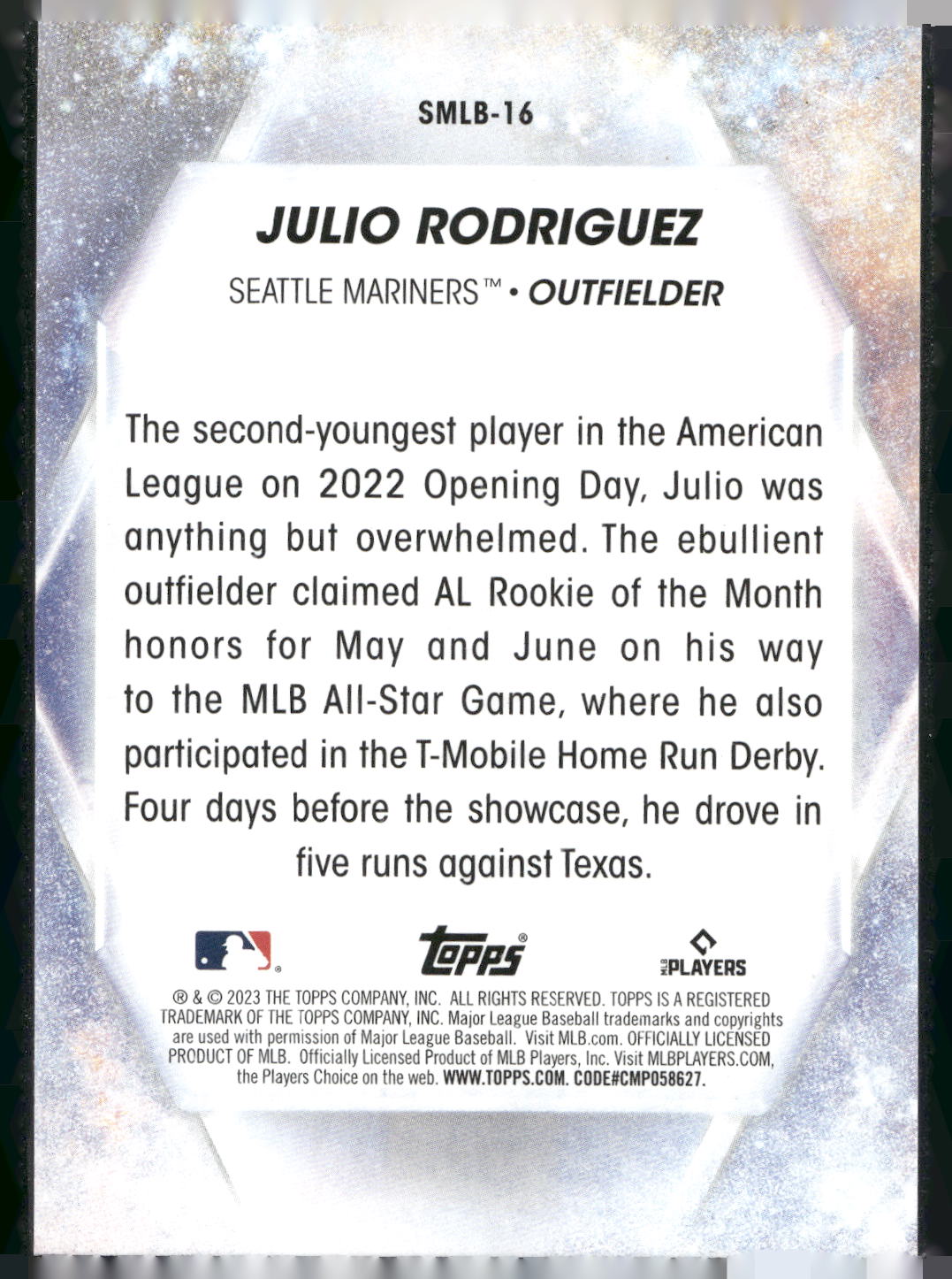 2023 Topps #SMLB-16 Julio Rodriguez Stars of MLB