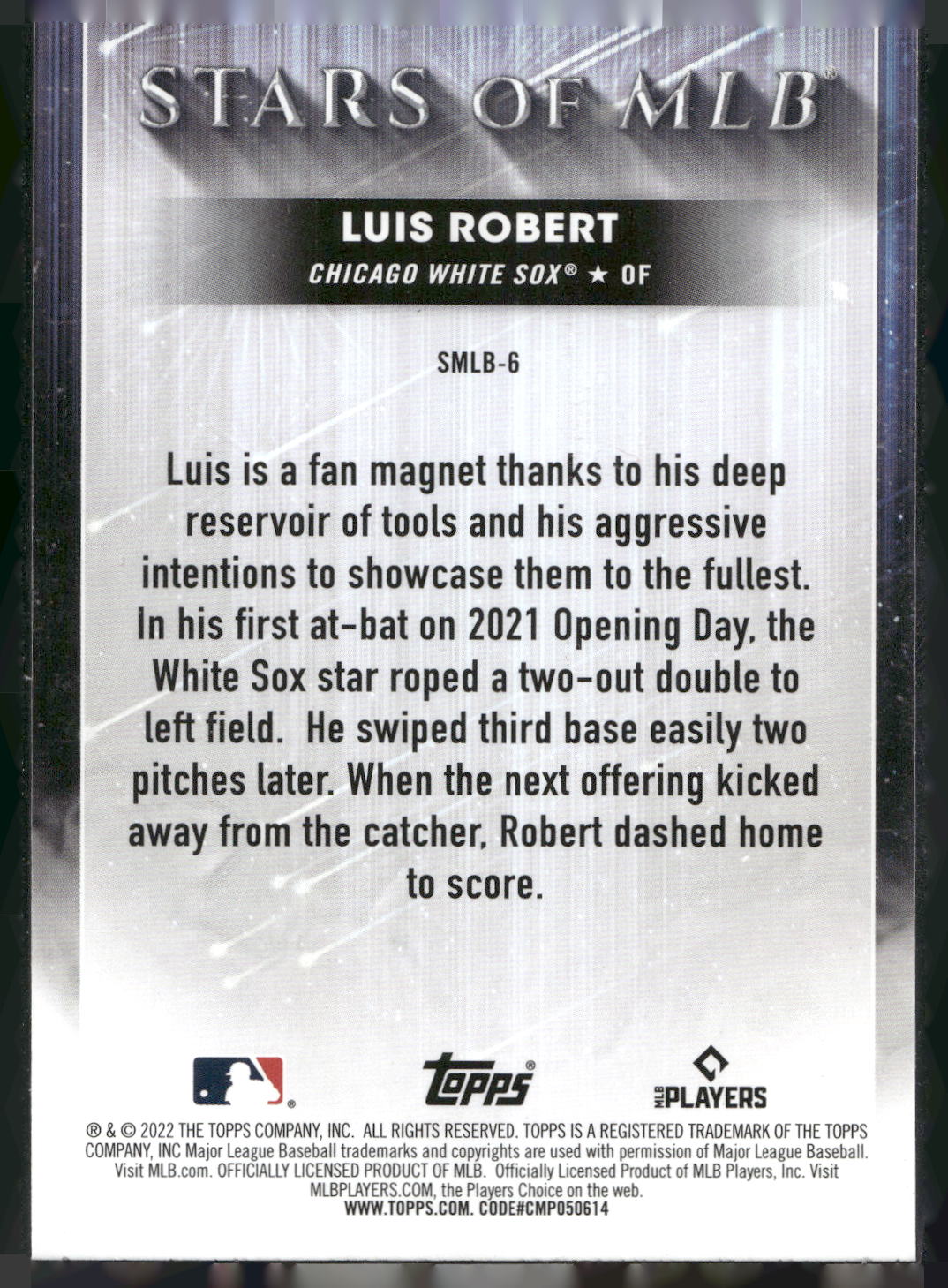 2022 Topps #SMLBC-6 Luis Robert Stars of MLB Chrome