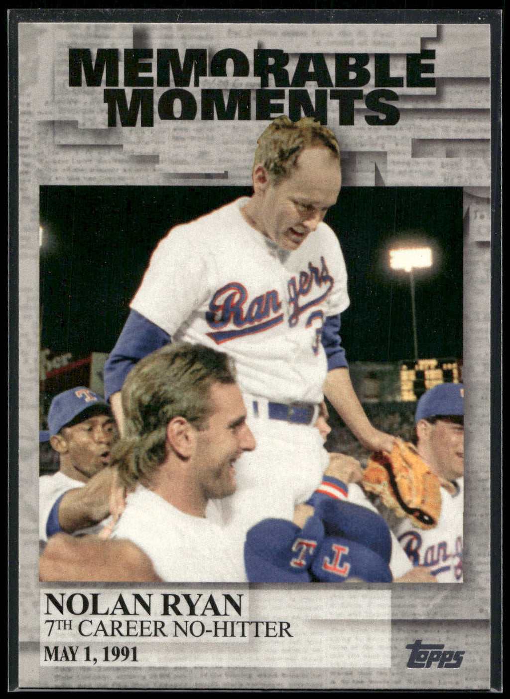 2017 Topps #MM-27 Nolan Ryan Memorable Moments