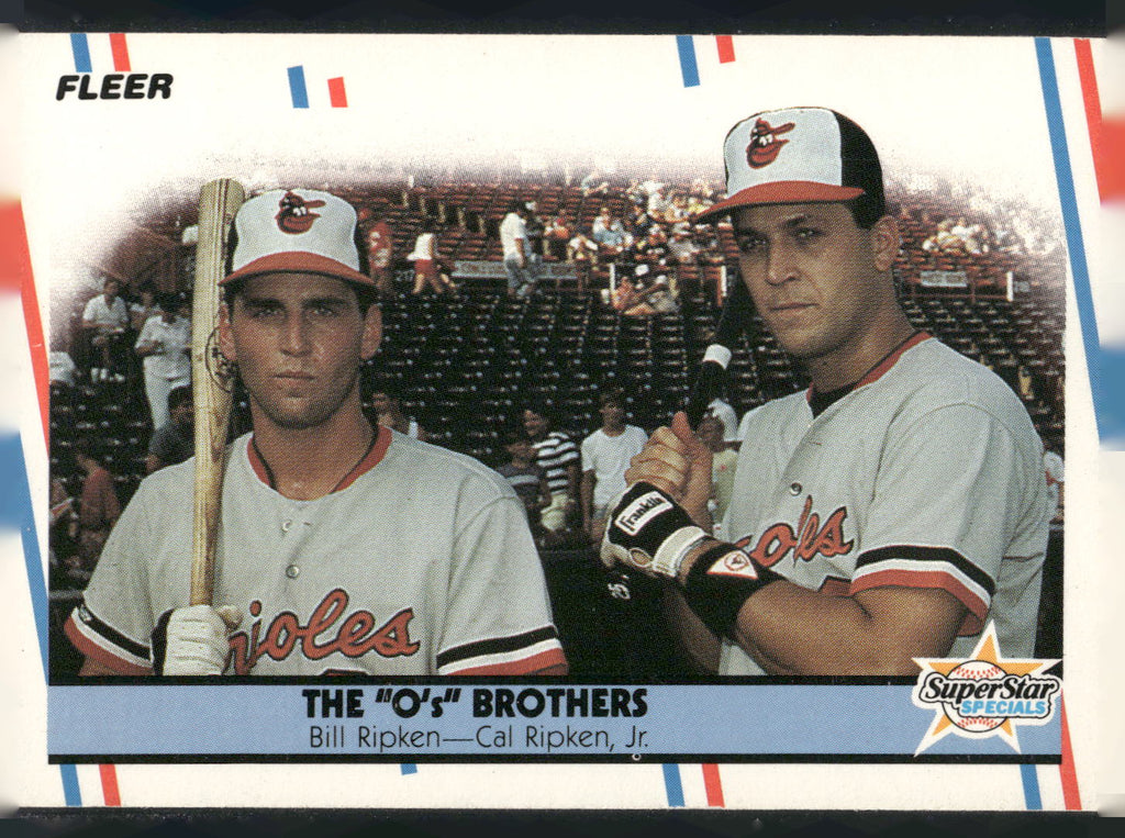1988 Fleer #640 The "O's" Brothers (Bill Ripken / Cal Ripken, Jr.)
