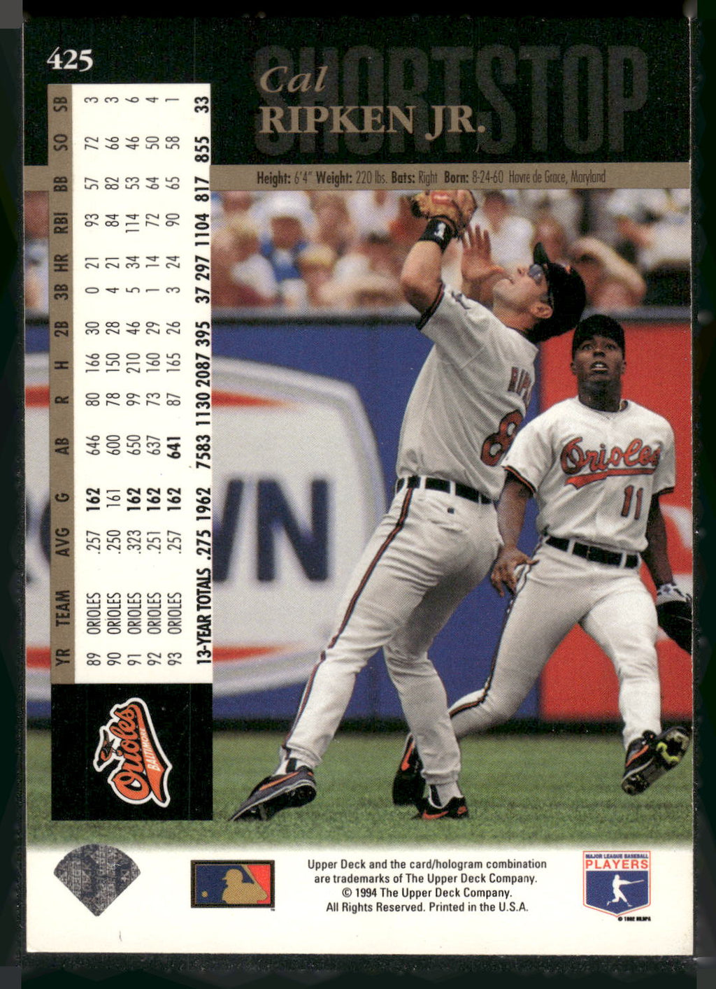 1994 Upper Deck #425 Cal Ripken Jr.