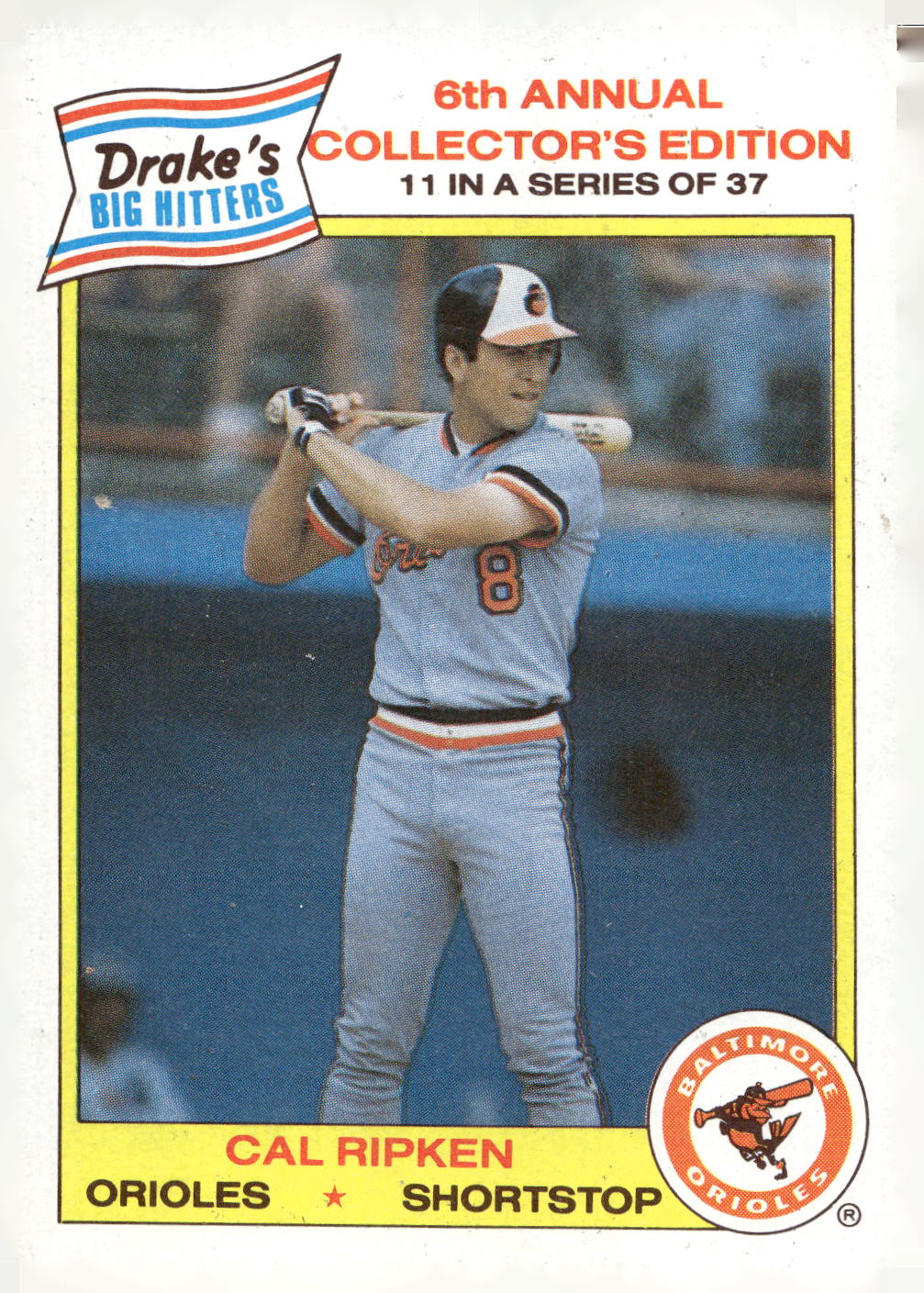 1986 Drake's Big Hitters #11 Cal Ripken