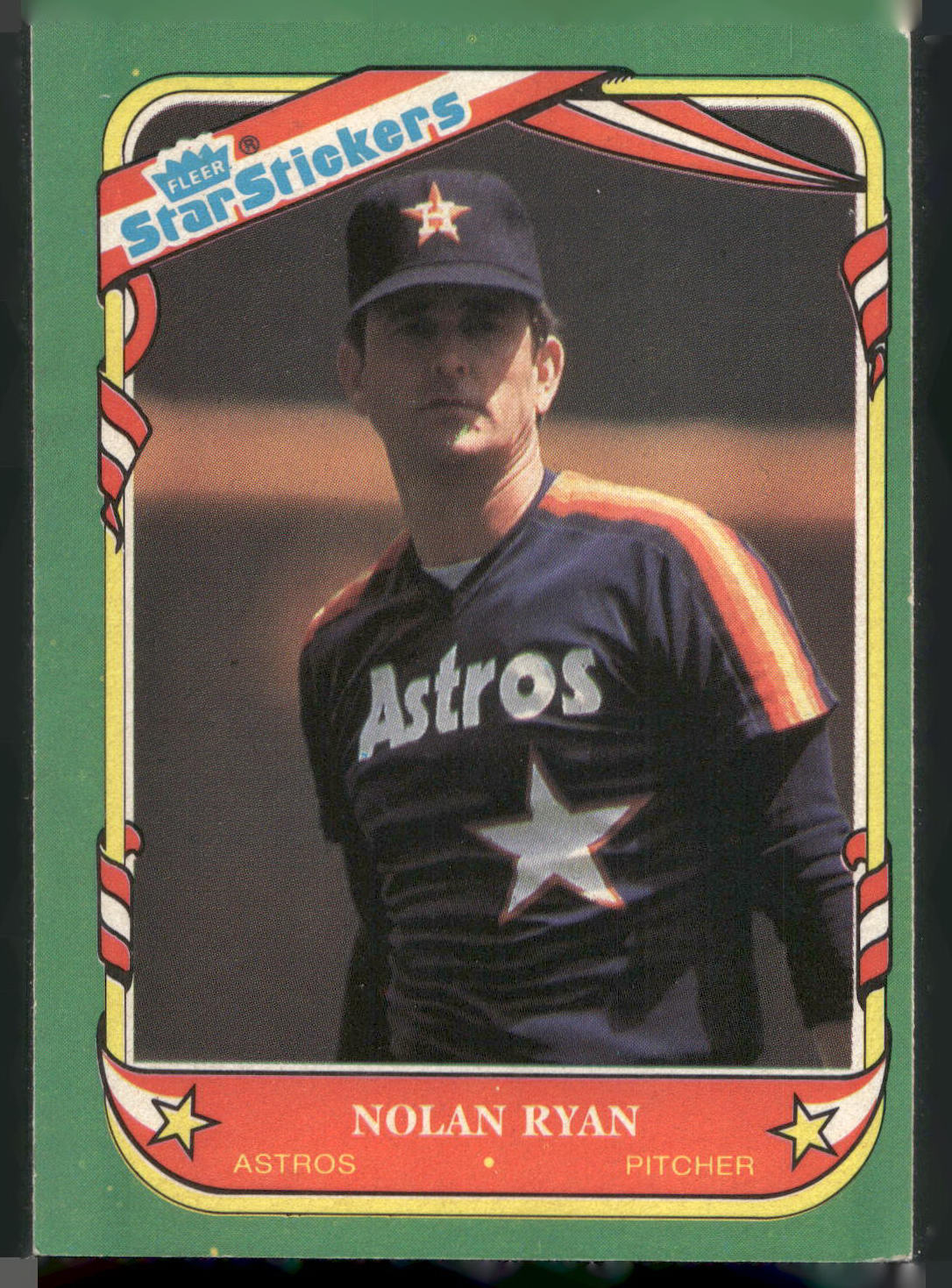 1987 Fleer Star Stickers #103 Nolan Ryan