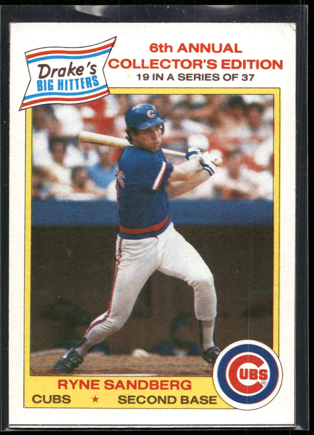 1986 Drake's Big Hitters #19 Ryne Sandberg