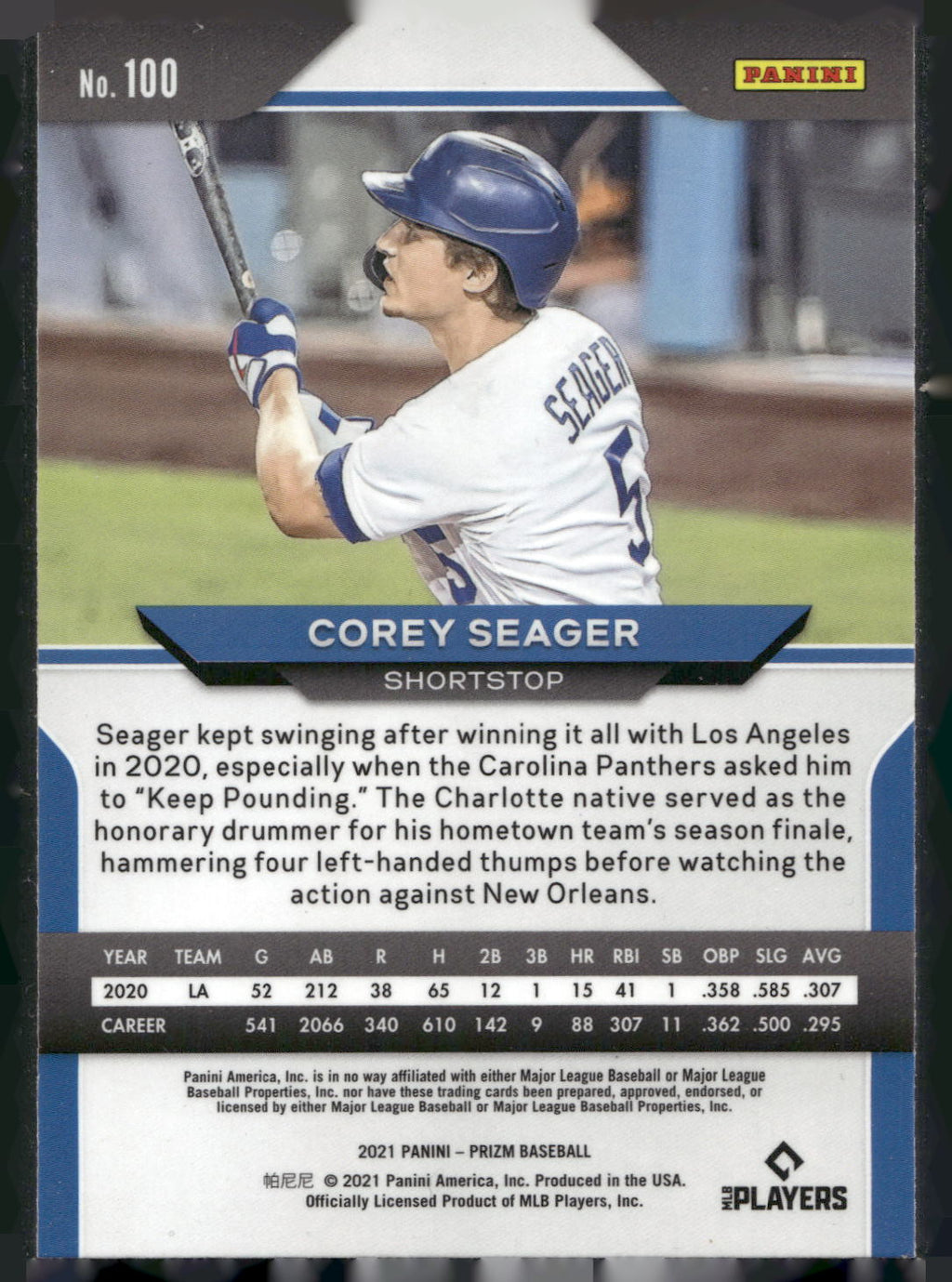 2021 Panini Prizm #100 Corey Seager