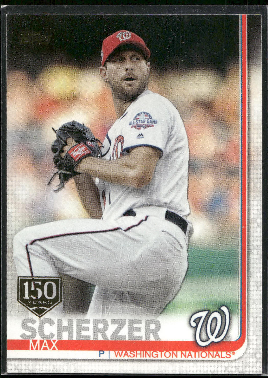 2019 Topps #344 Max Scherzer 150th Anniversary