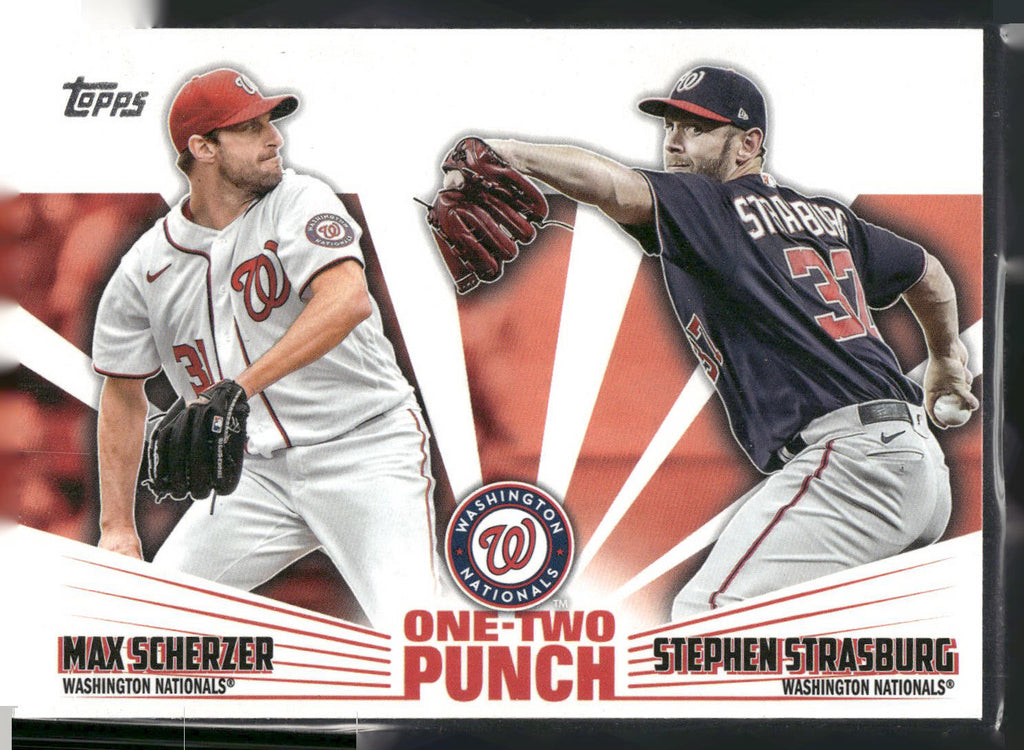 2023 Topps #12P-16 Max Scherzer / Stephen Strasburg One-Two Punch