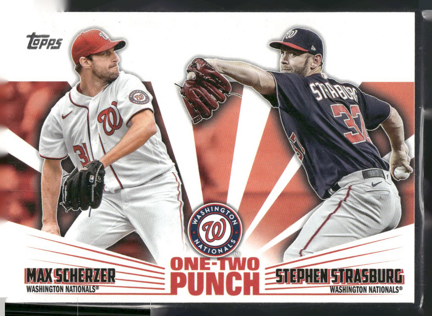 2023 Topps #12P-16 Max Scherzer / Stephen Strasburg One-Two Punch