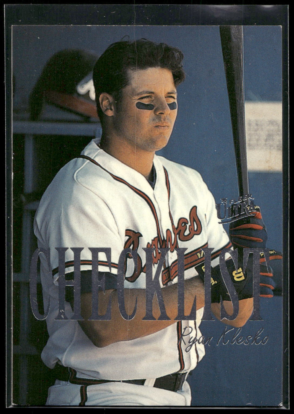 1996 Ultra #7 Ryan Klesko Checklists (Series Two)