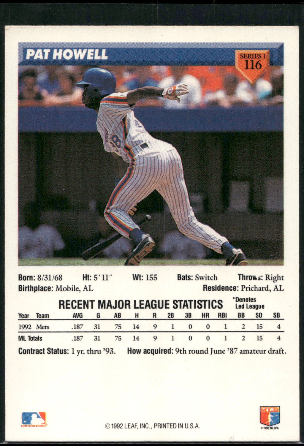 1993 Donruss #116 Pat Howell