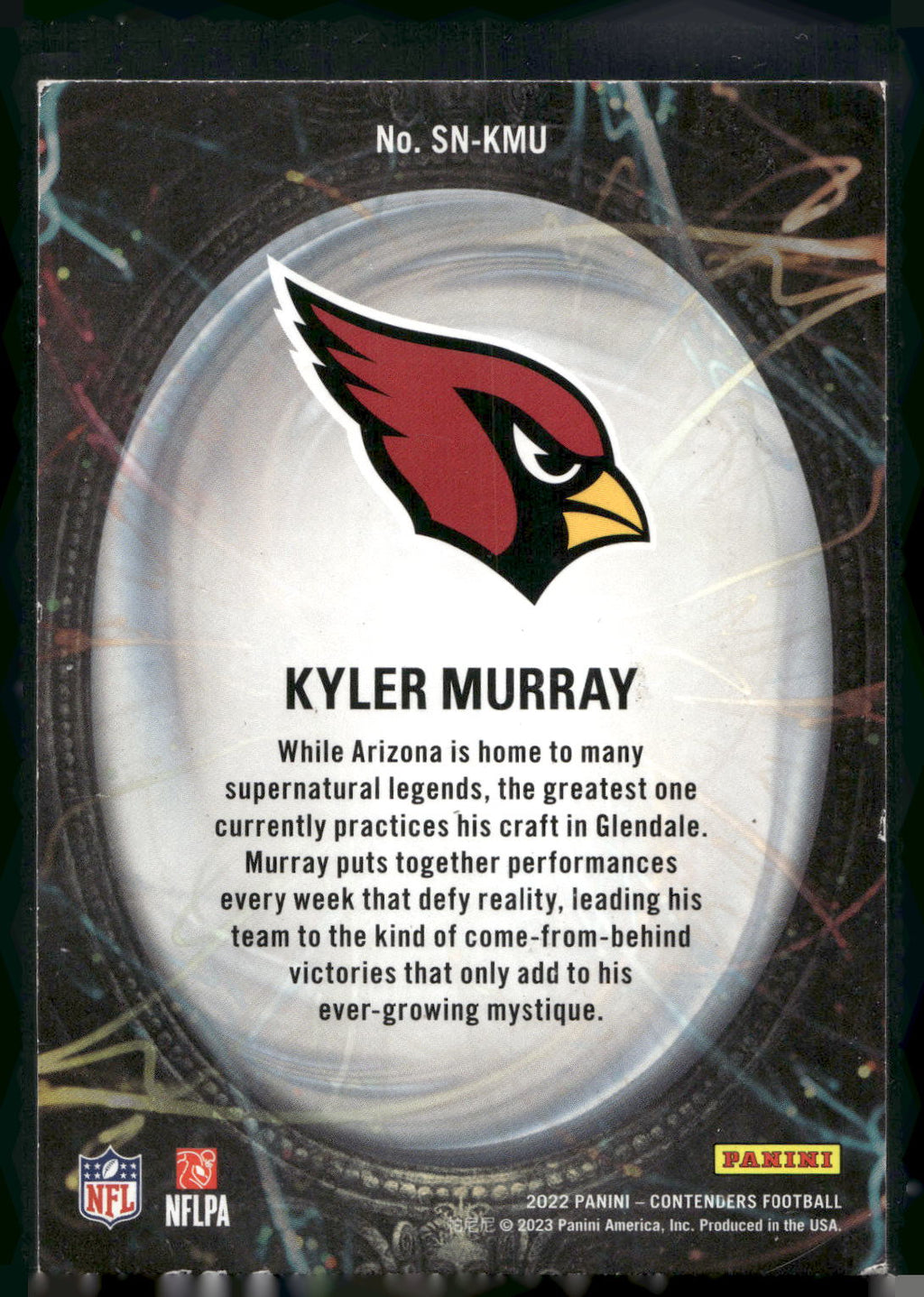 2022 Panini Contenders #SN-KMU Kyler Murray Supernatural