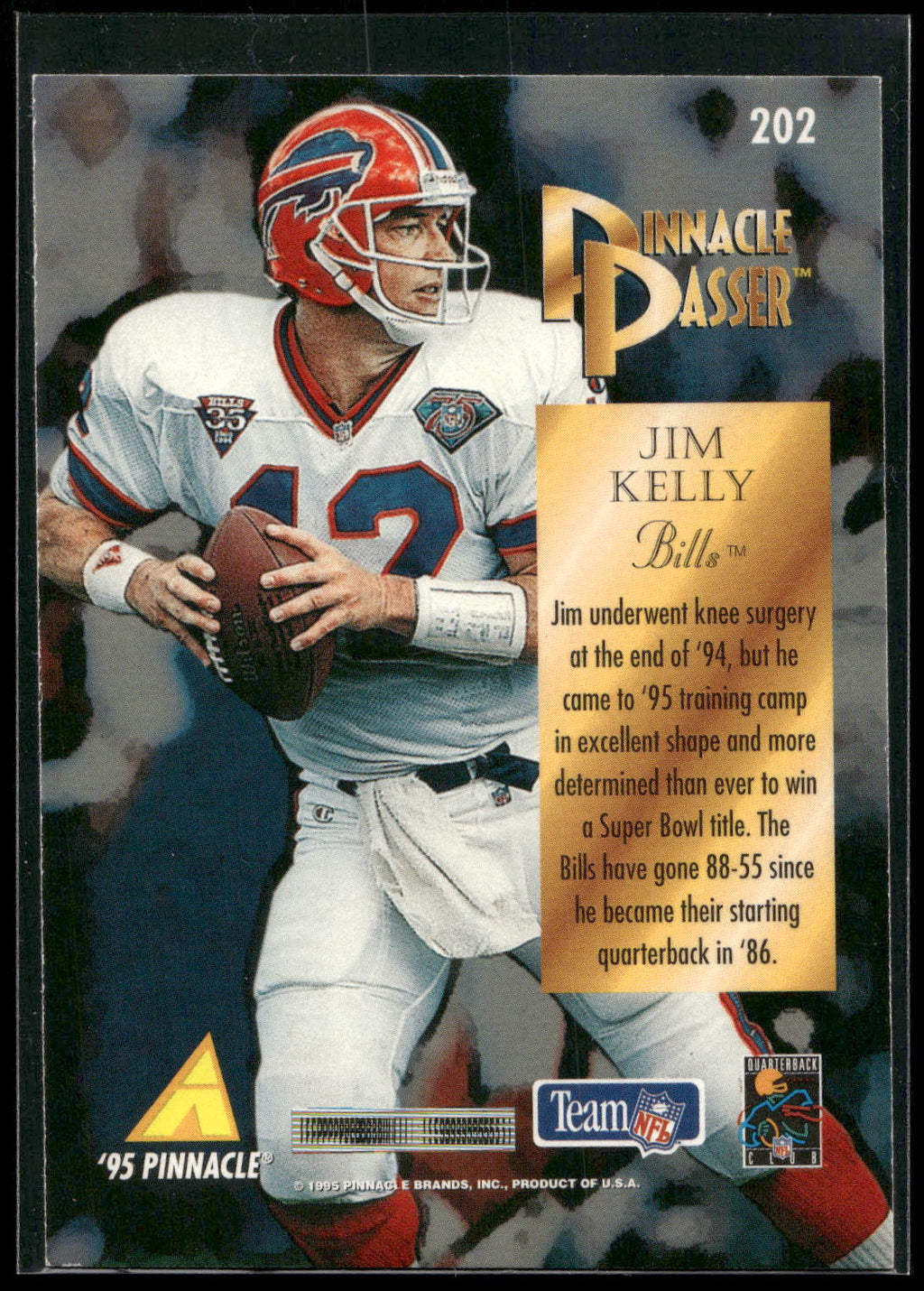 1995 Pinnacle #202 Jim Kelly