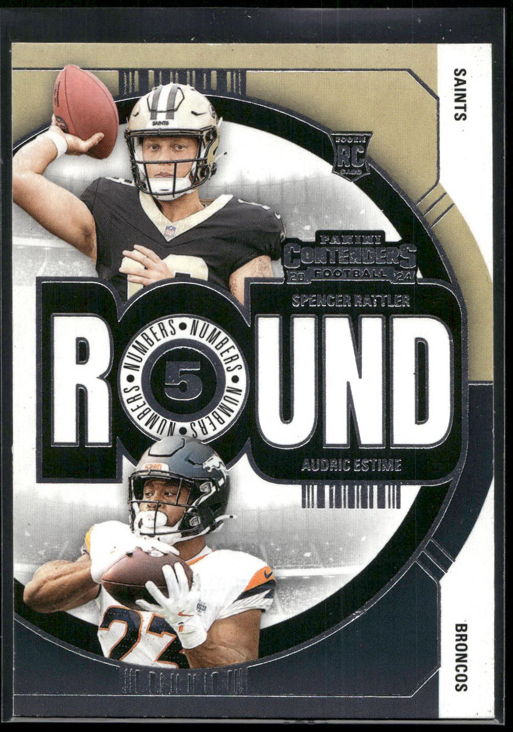 2024 Panini Contenders #18 Audric Estime / Spencer Rattler Round Numbers