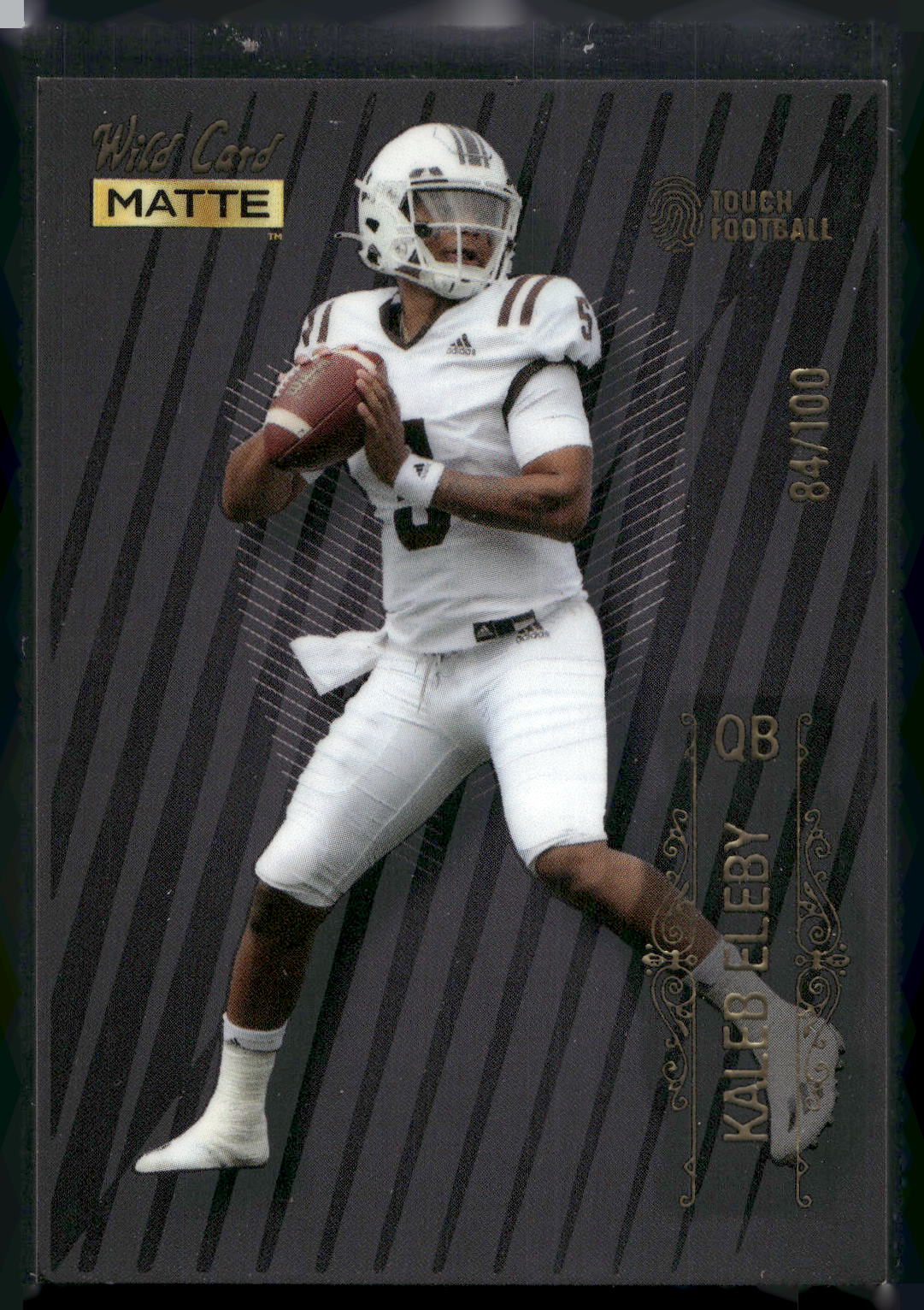 2022 Wild Card Matte #MB-68 Kaleb Eleby Touch Football Black Pattern Four #/100