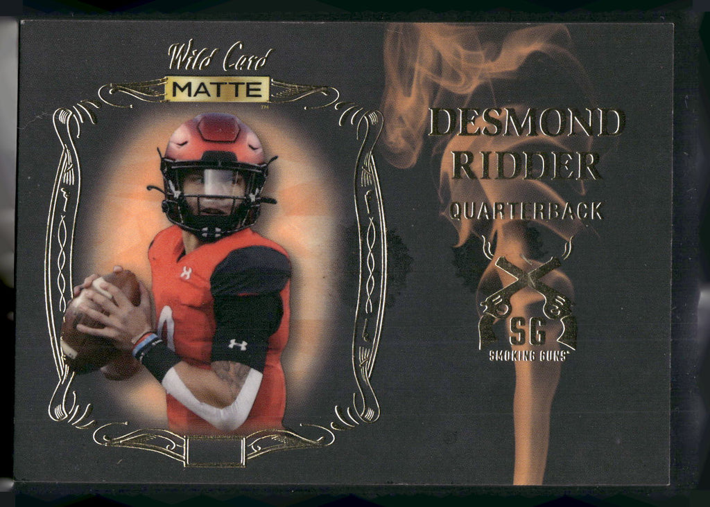 2022 Wild Card Matte #SG-3 Desmond Ridder Smoking Guns Black/Orange