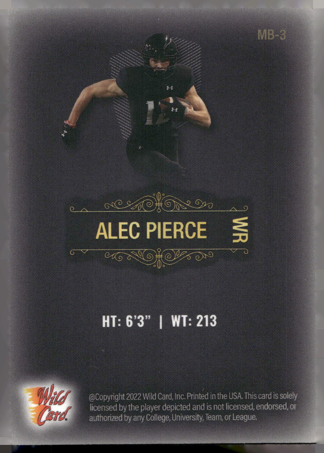 2022 Wild Card Matte #MB-3 Alec Pierce