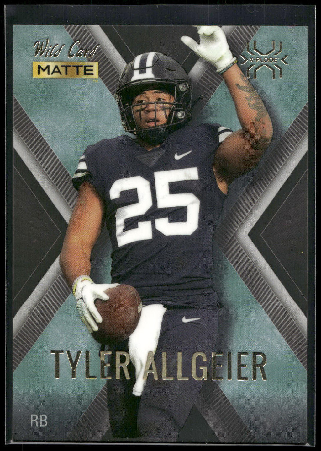 2022 Wild Card Matte #MXP-48 Tyler Allgeier X-Plode Black/Blue X