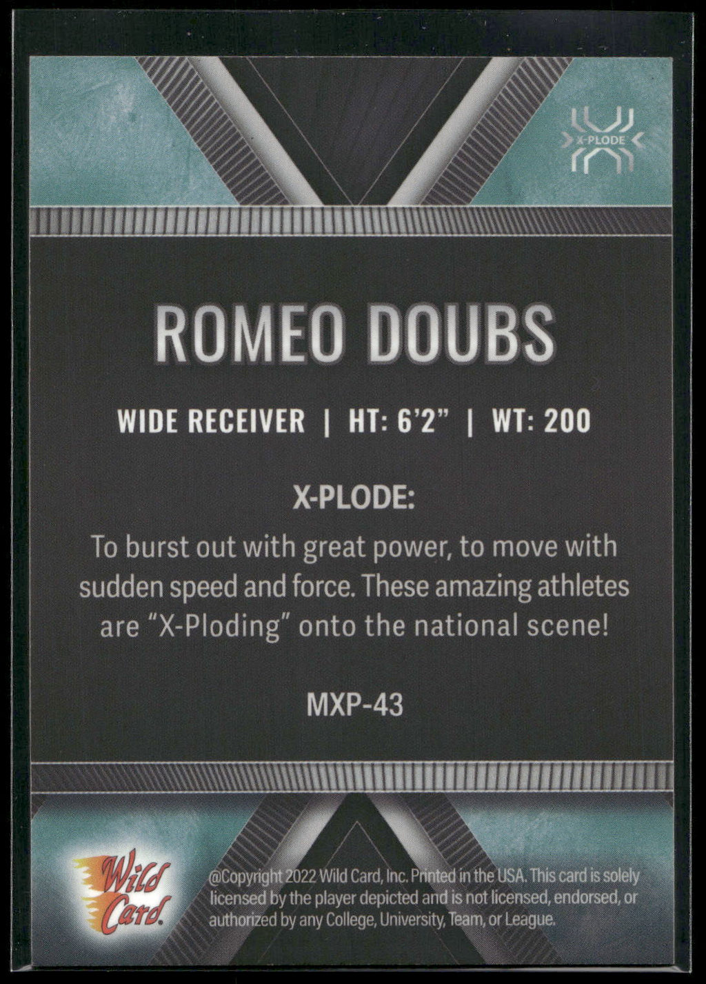 2022 Wild Card Matte #MXP-43 Romeo Doubs