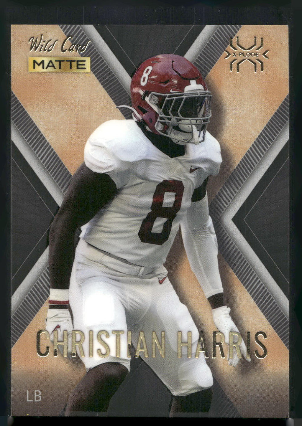 2022 Wild Card Matte #WW-8 Christian Harris Weekend Warrior Crimson/Black/Orange