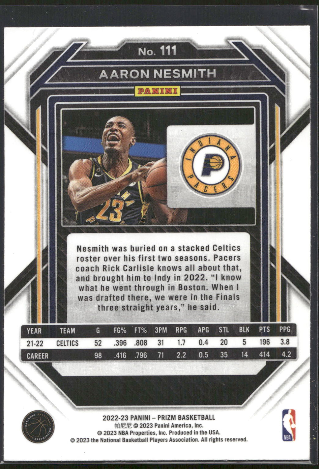 2022-23 Panini Prizm #111 Aaron Nesmith