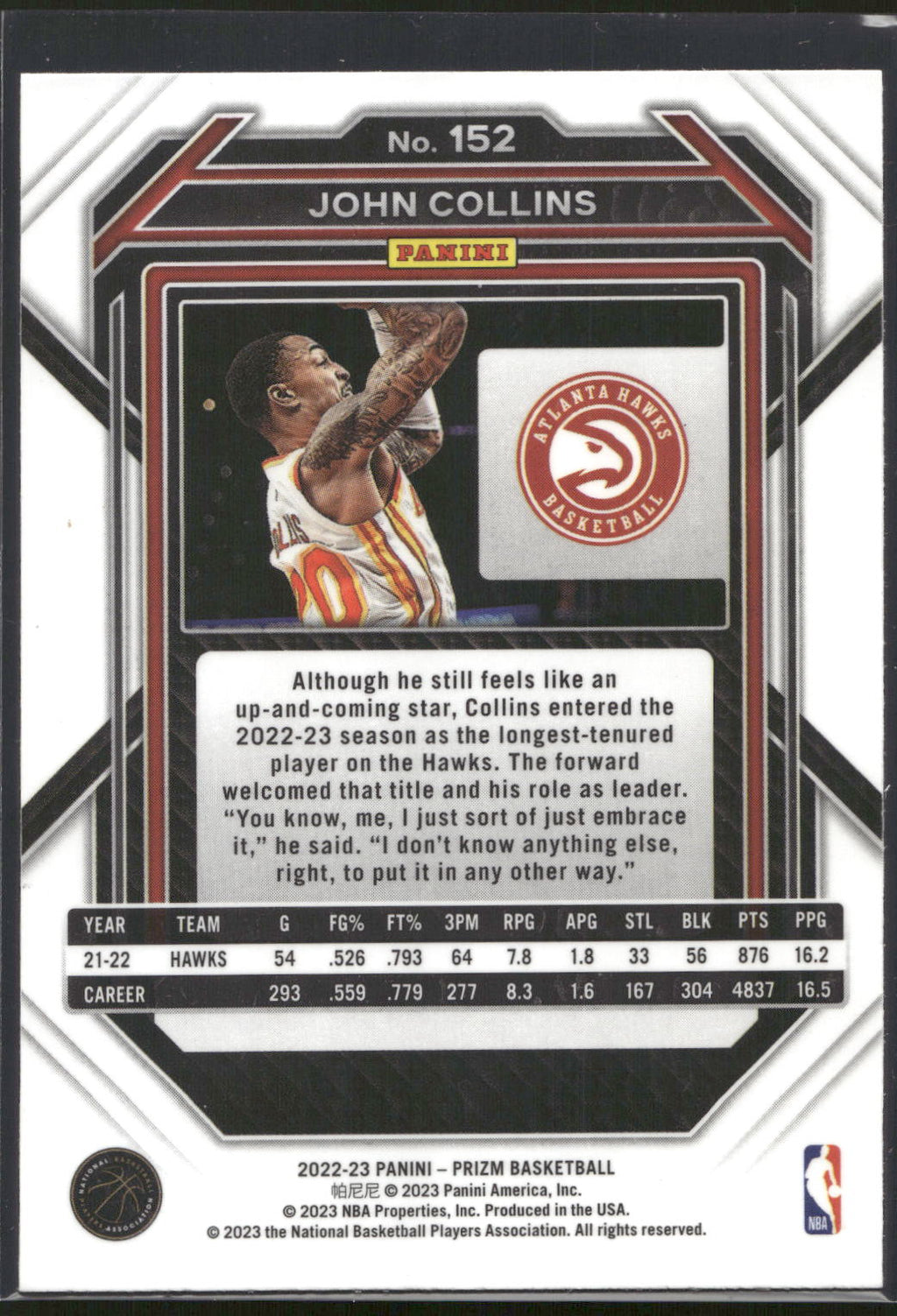 2022-23 Panini Prizm #152 John Collins