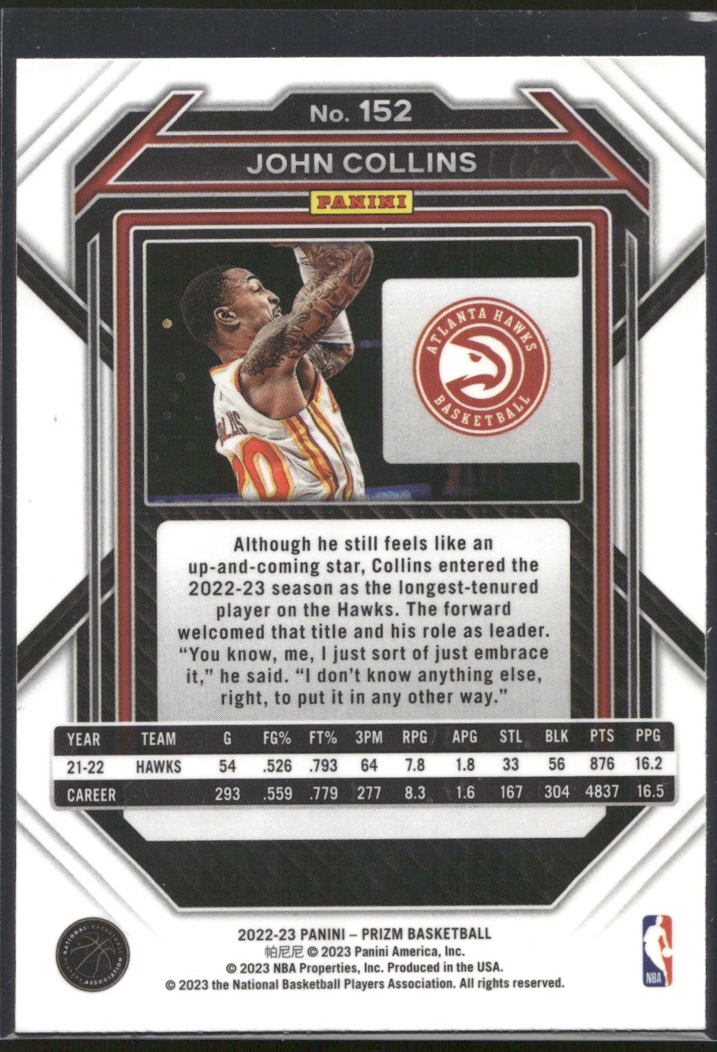 2022-23 Panini Prizm #152 John Collins