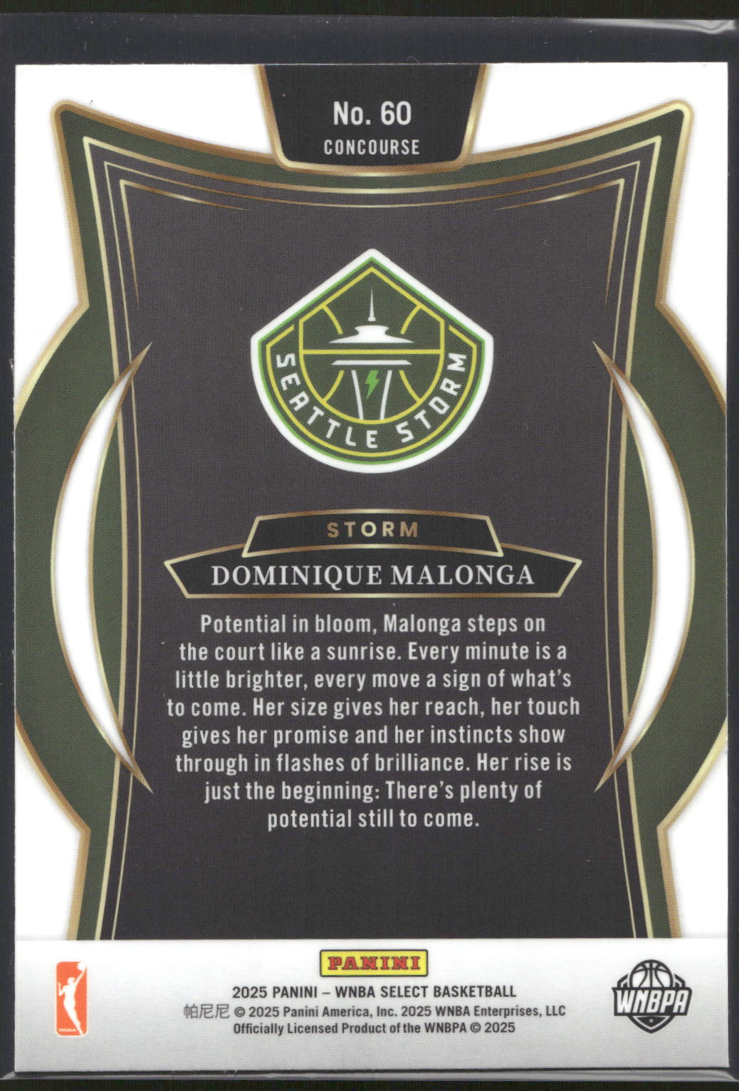 2025 Panini Select WNBA #60 Dominique Malonga