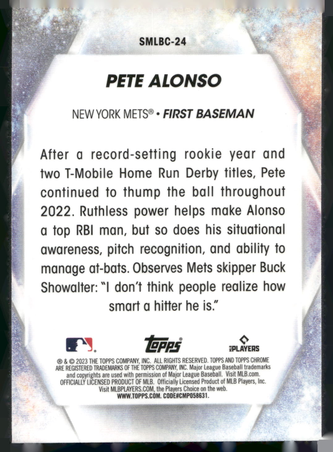 2023 Topps #SMLBC-24 Pete Alonso Stars of MLB Chrome