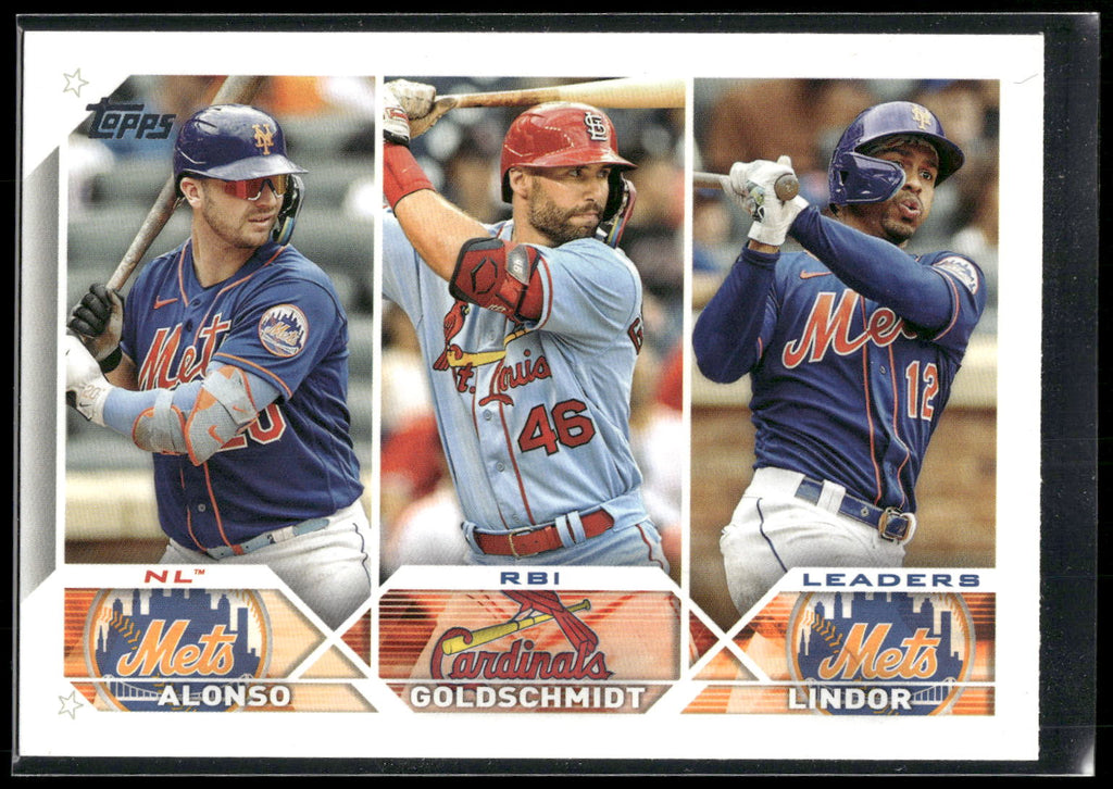 2023 Topps #240 (Pete Alonso / Paul Goldschmidt / Francisco Lindor)